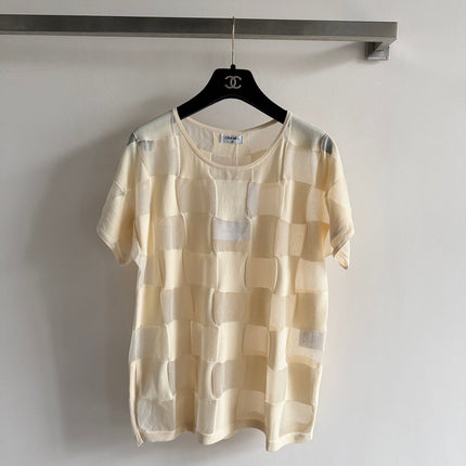 CHANEL 26S PLAID SHORT-SLEEVE SHIRT STYLE 1161