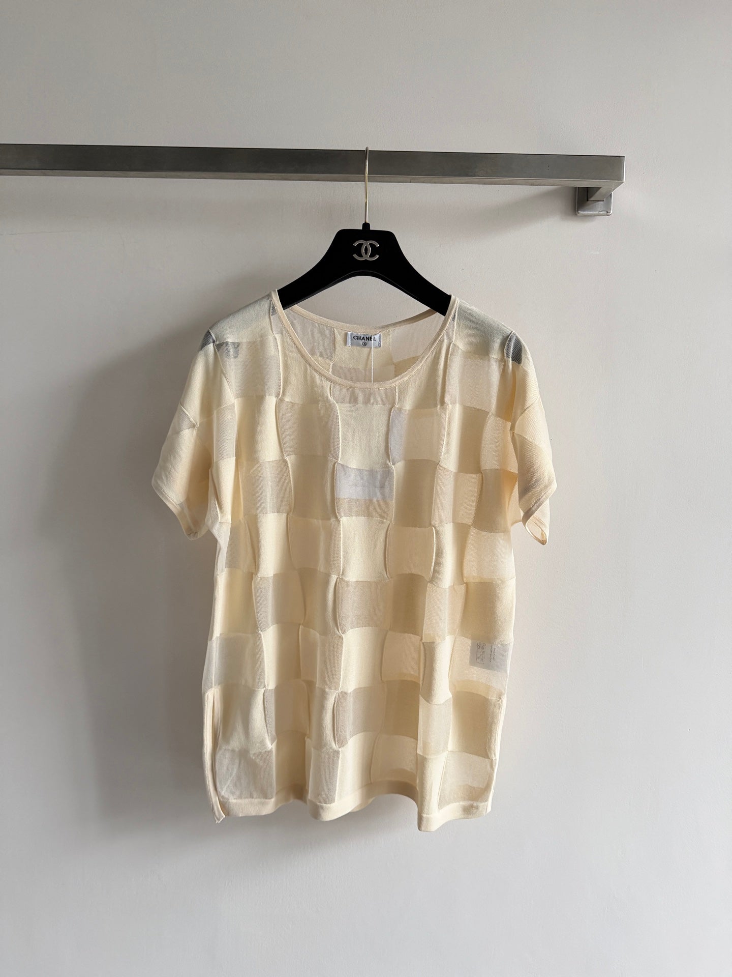 CHANEL 26S PLAID SHORT-SLEEVE SHIRT STYLE 1161