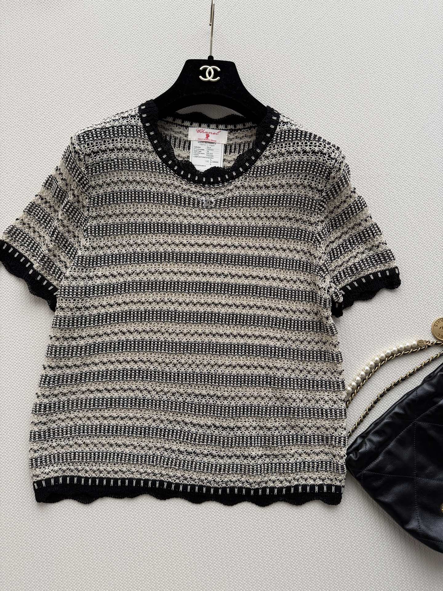 CHANEL 26S SHORT-SLEEVE KNIT TOP STYLE 1154