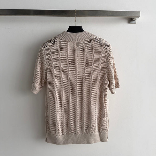 VALENTINO 26S SHORT-SLEEVE KNIT POLO SHIRT 468
