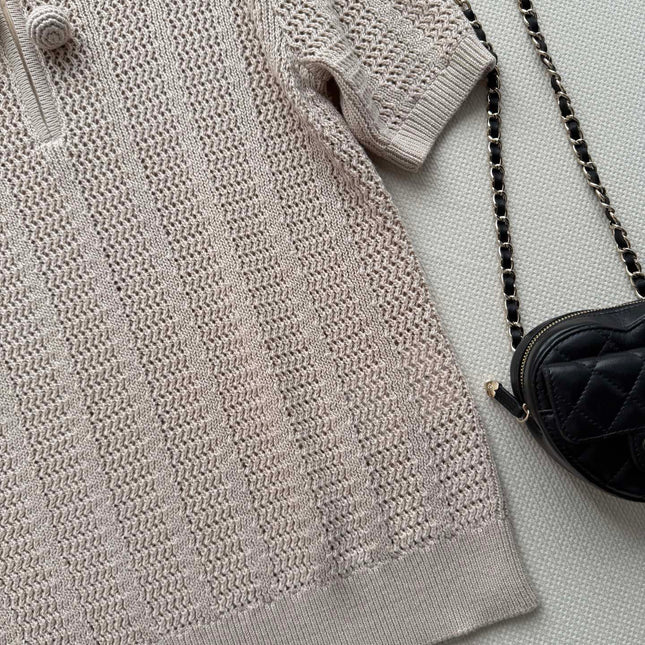 VALENTINO 26S SHORT-SLEEVE KNIT POLO SHIRT 468