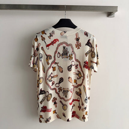 HERMES 26S SHORT-SLEEVE KNIT TOP 680
