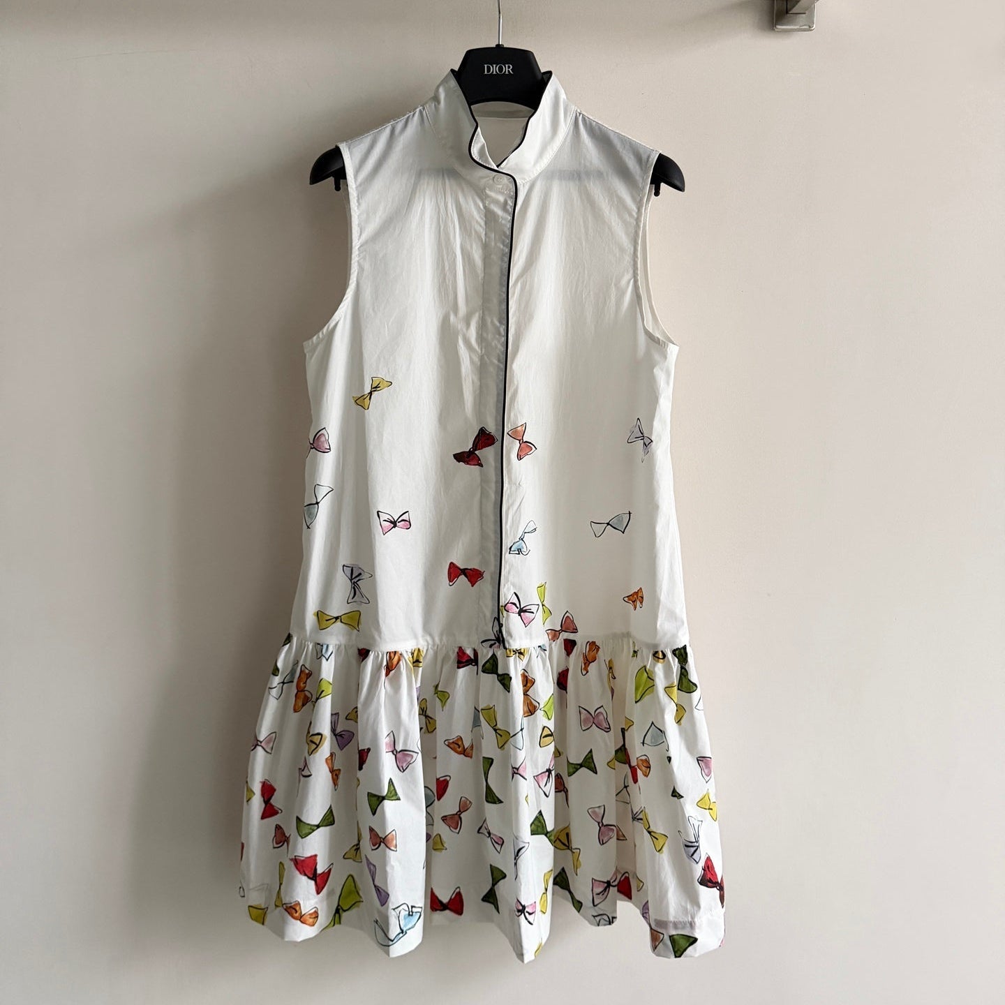 DIOR 26S SLEEVELESS PRINTED COTTON DRESS 1356