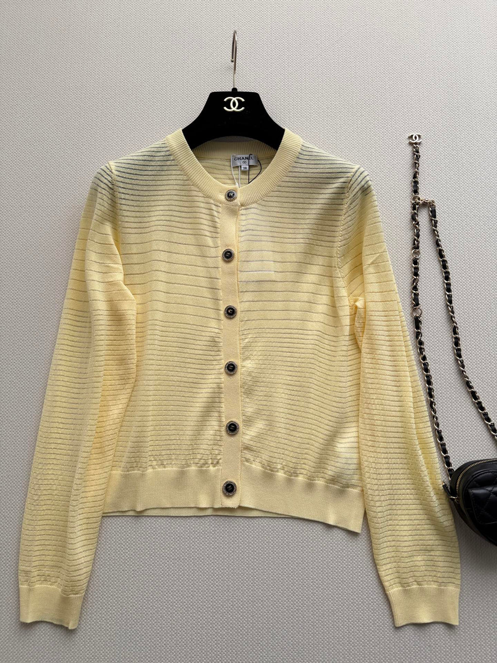 CHANEL 26S MINT KNIT CARDIGAN 1329