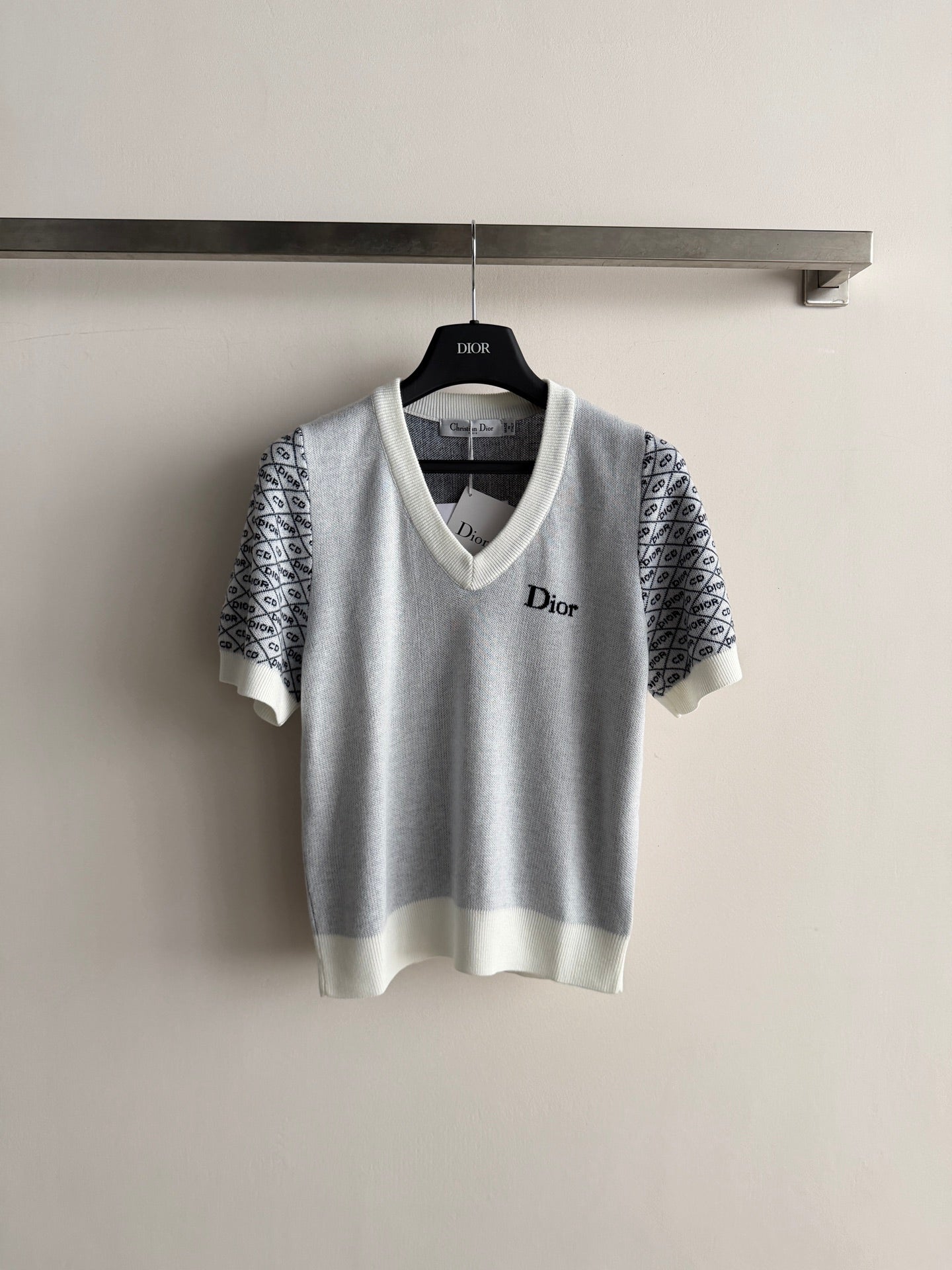 DIOR 26S SHORT-SLEEVE KNIT TOP 1308