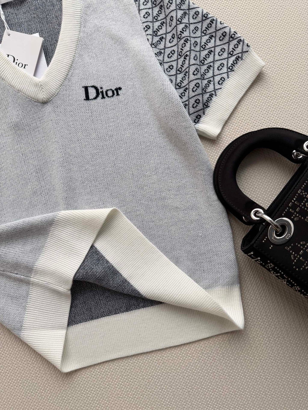 DIOR 26S SHORT-SLEEVE KNIT TOP 1308
