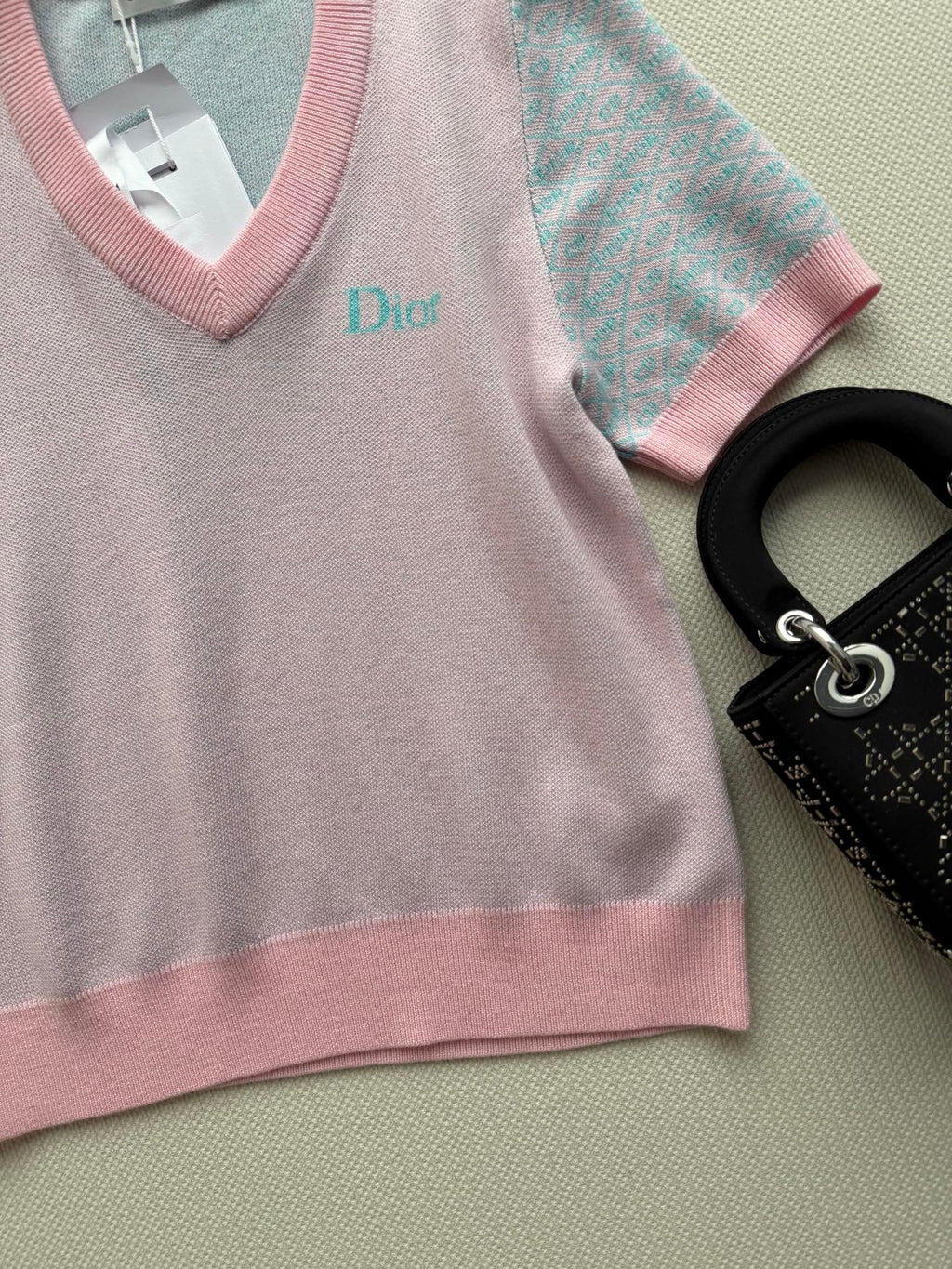DIOR 26S SHORT-SLEEVE KNIT TOP 1307