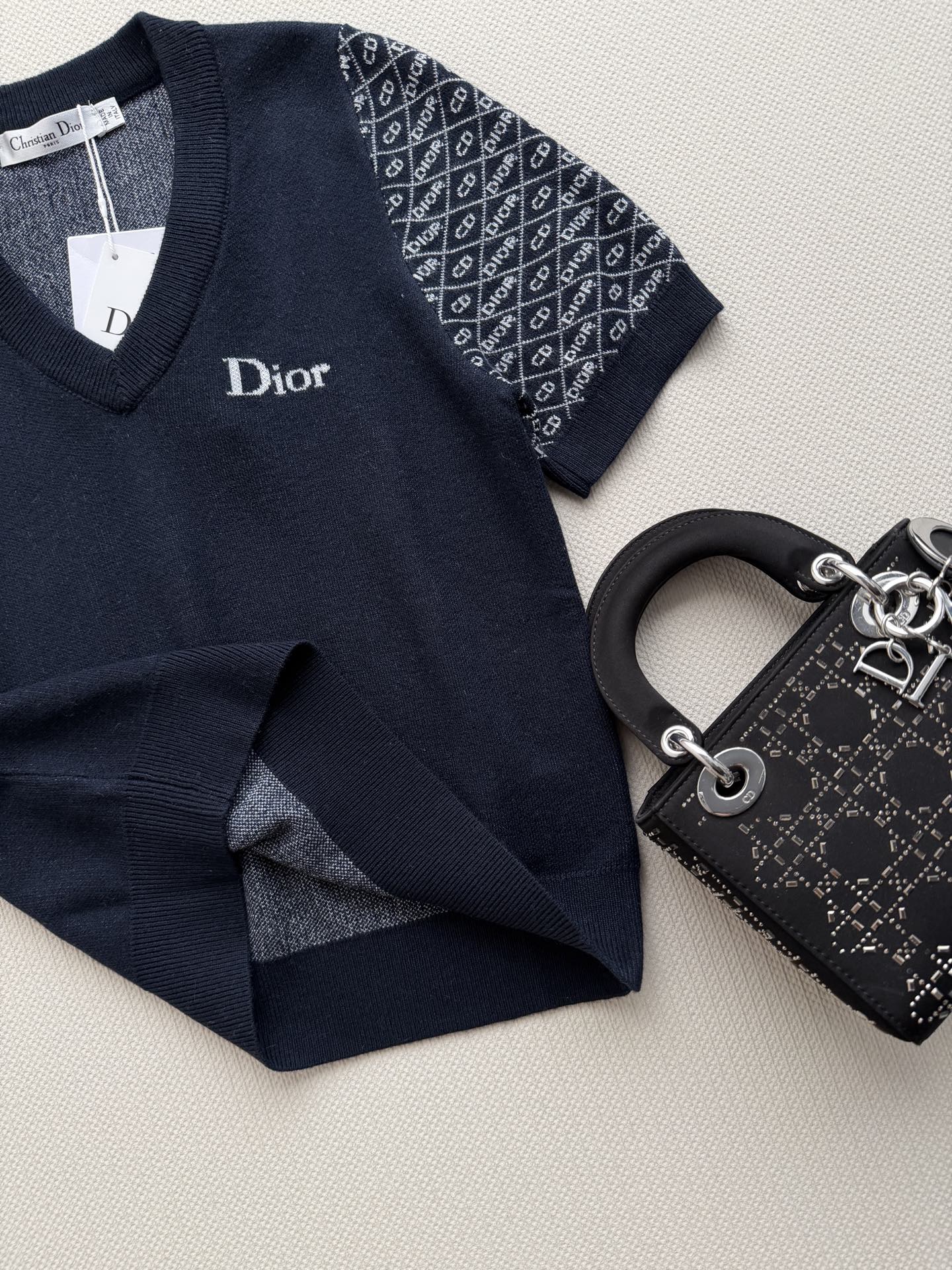 DIOR 26S SHORT-SLEEVE KNIT TOP 1306