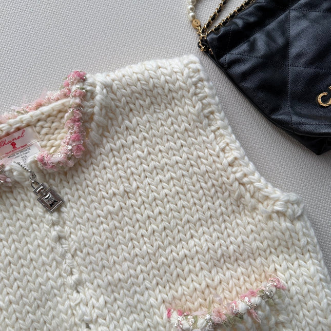 CHANEL 26S KNIT ZIP-UP VEST 1685