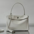 RODEO SMALL BAG 29 IN WHITE SMOOTH CALFSKIN SILVER HARDWARE