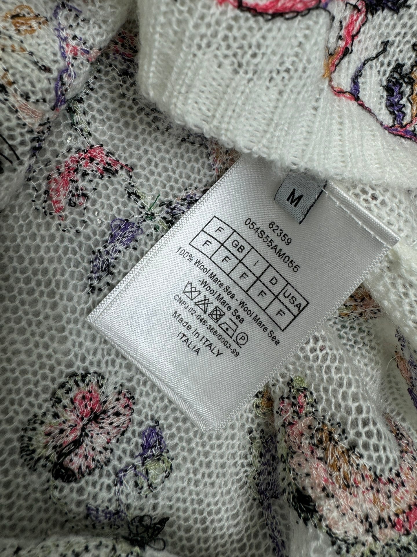 DIOR FLORAL EMBROIDERED KNITTED LONG-SLEEVE TOP 276696