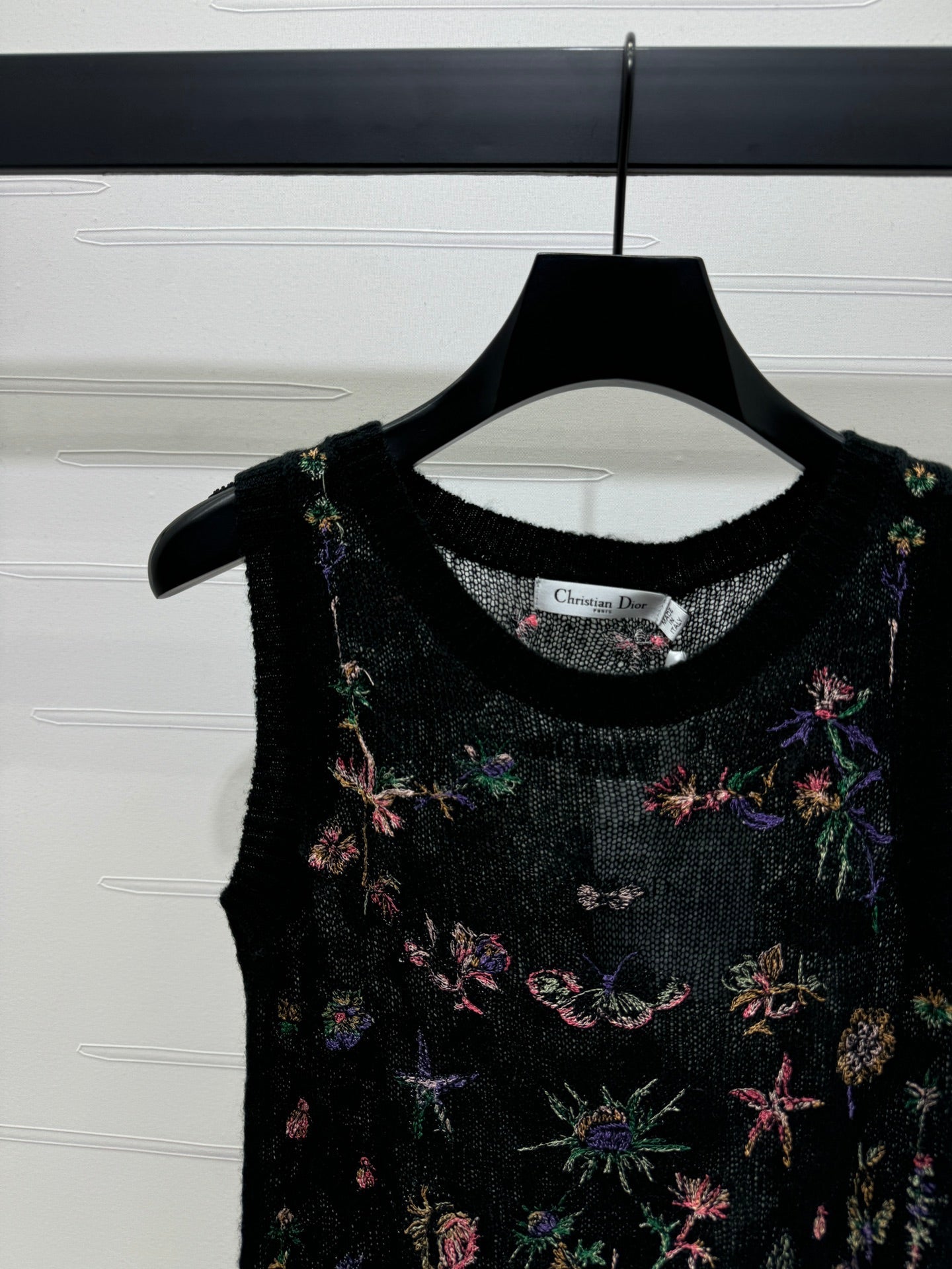 DIOR FLORAL EMBROIDERED KNITTED TANK TOP 276692