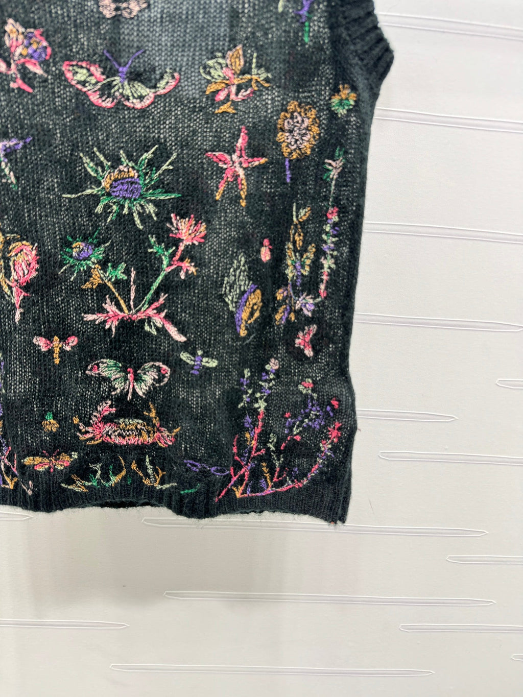 DIOR FLORAL EMBROIDERED KNITTED TANK TOP 276692
