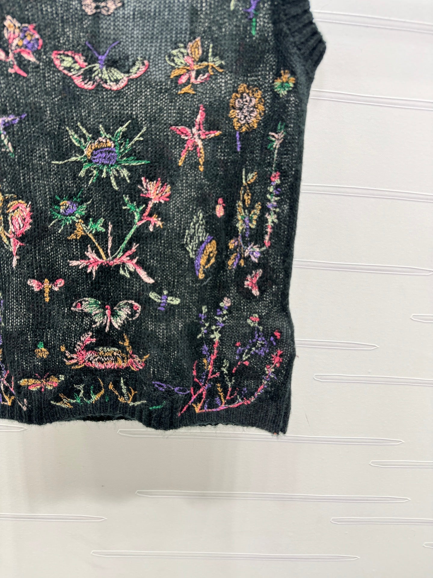 DIOR FLORAL EMBROIDERED KNITTED TANK TOP 276692
