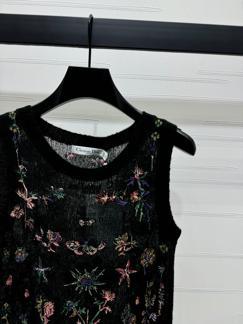 DIOR FLORAL EMBROIDERED KNITTED TANK TOP 276692
