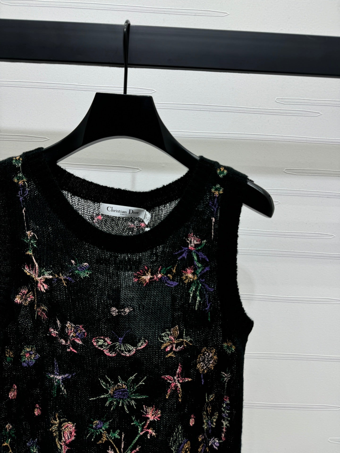DIOR FLORAL EMBROIDERED KNITTED TANK TOP 276692