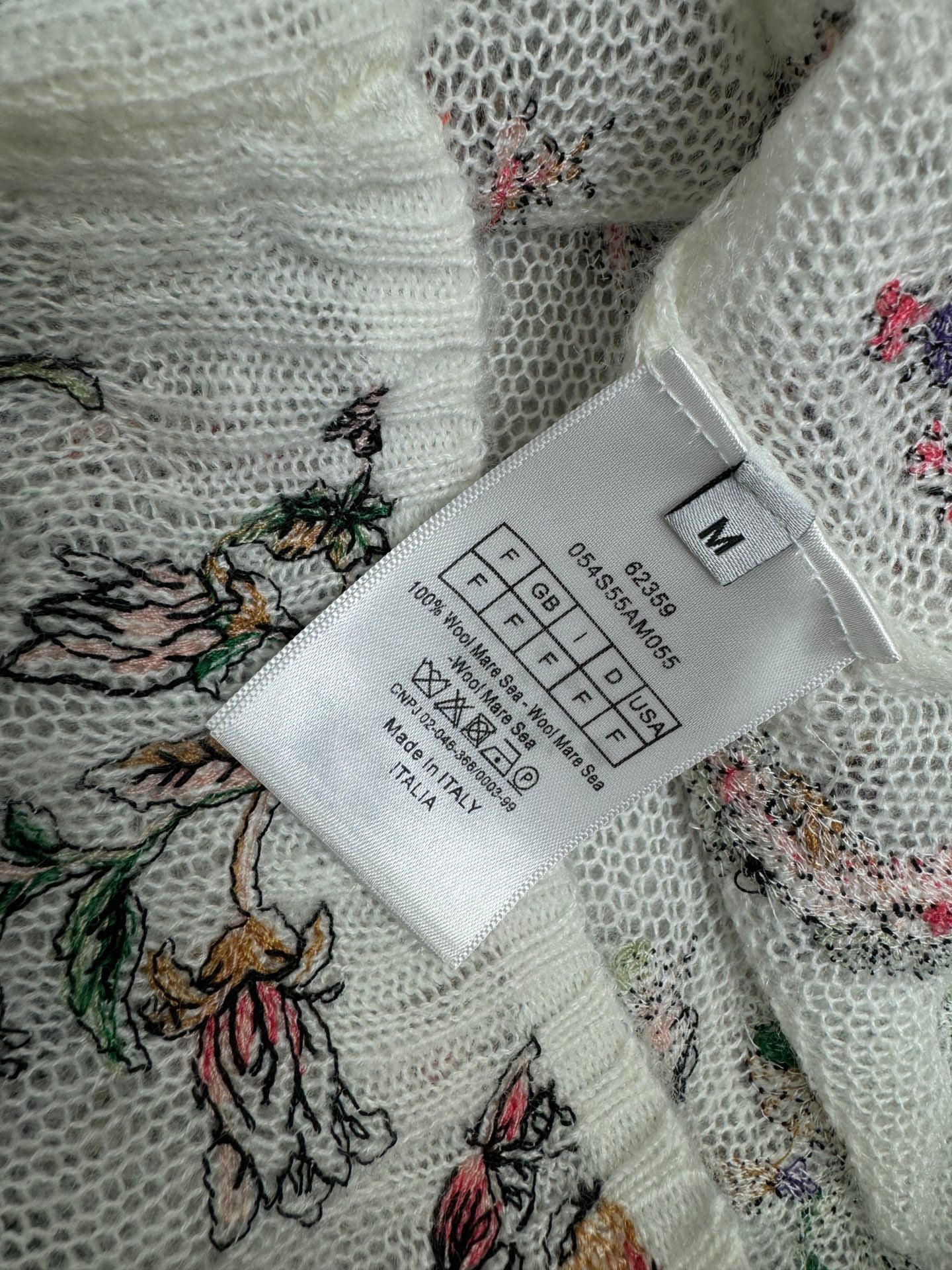 DIOR FLORAL EMBROIDERED KNITTED TANK TOP 276693
