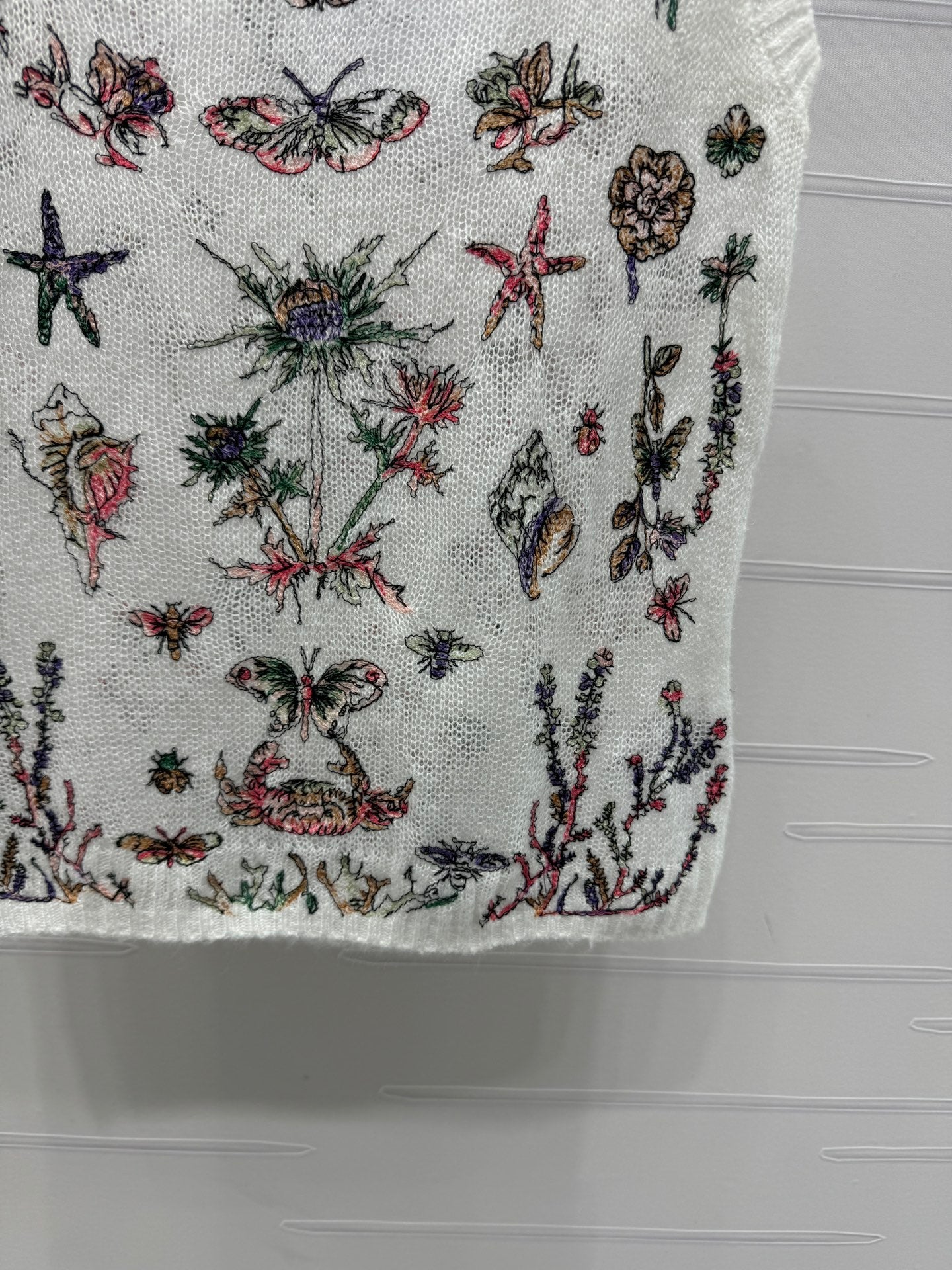 DIOR FLORAL EMBROIDERED KNITTED TANK TOP 276693
