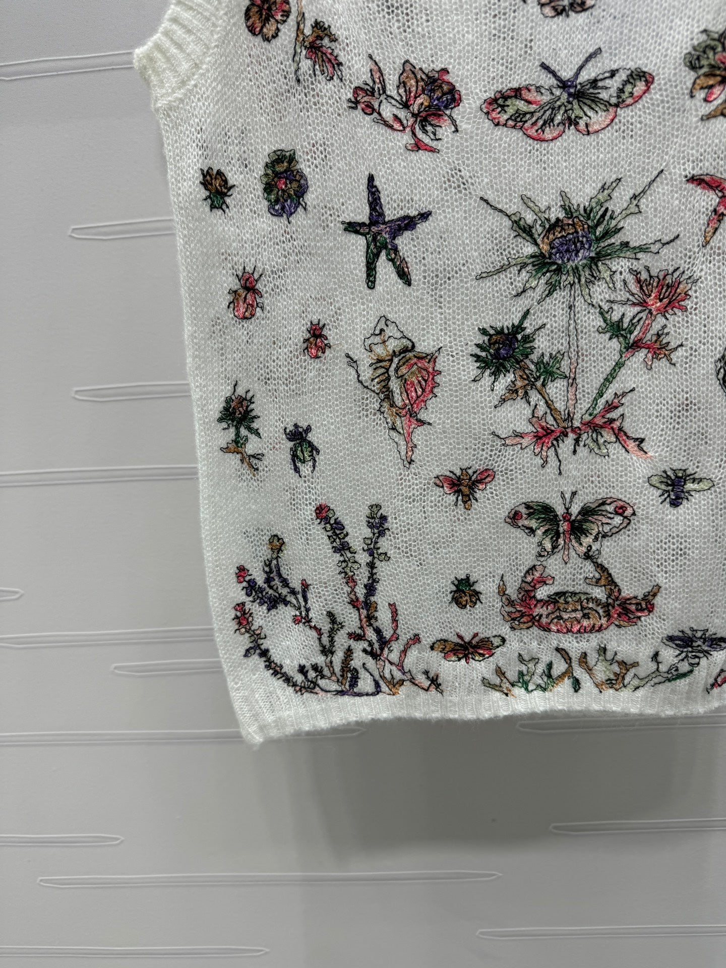 DIOR FLORAL EMBROIDERED KNITTED TANK TOP 276693