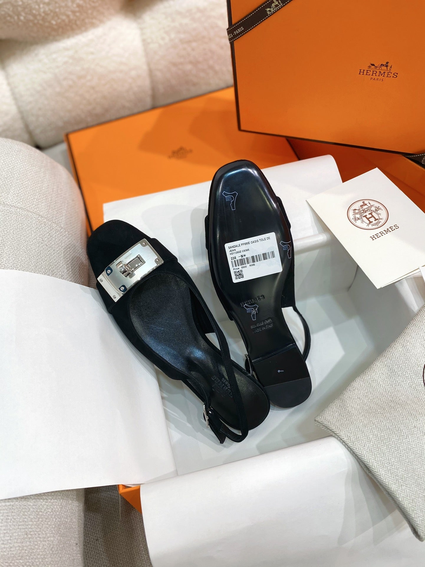 HM 26S INNOCENTE SLINGBACK IN BLACK SUEDE SILVER HARDWARE