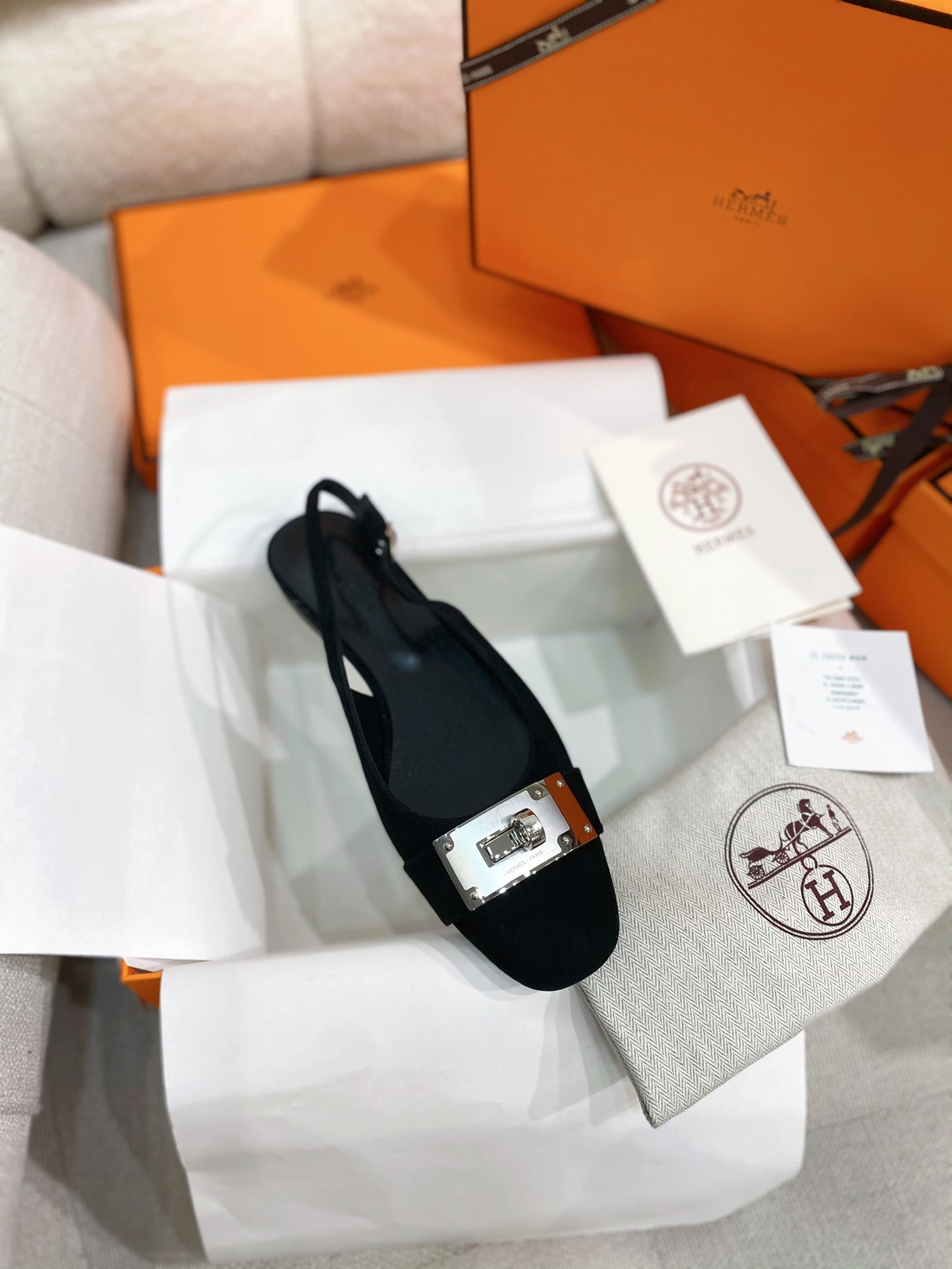 HM 26S INNOCENTE SLINGBACK IN BLACK SUEDE SILVER HARDWARE
