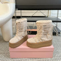 SNOW ANKLE BOOTS IN COSMIC LATTE SHEARLING