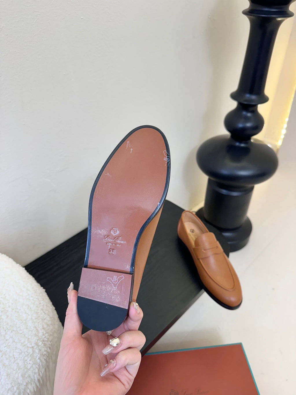 LOAFERS IN CINNAMON BROWN LAMBSKIN