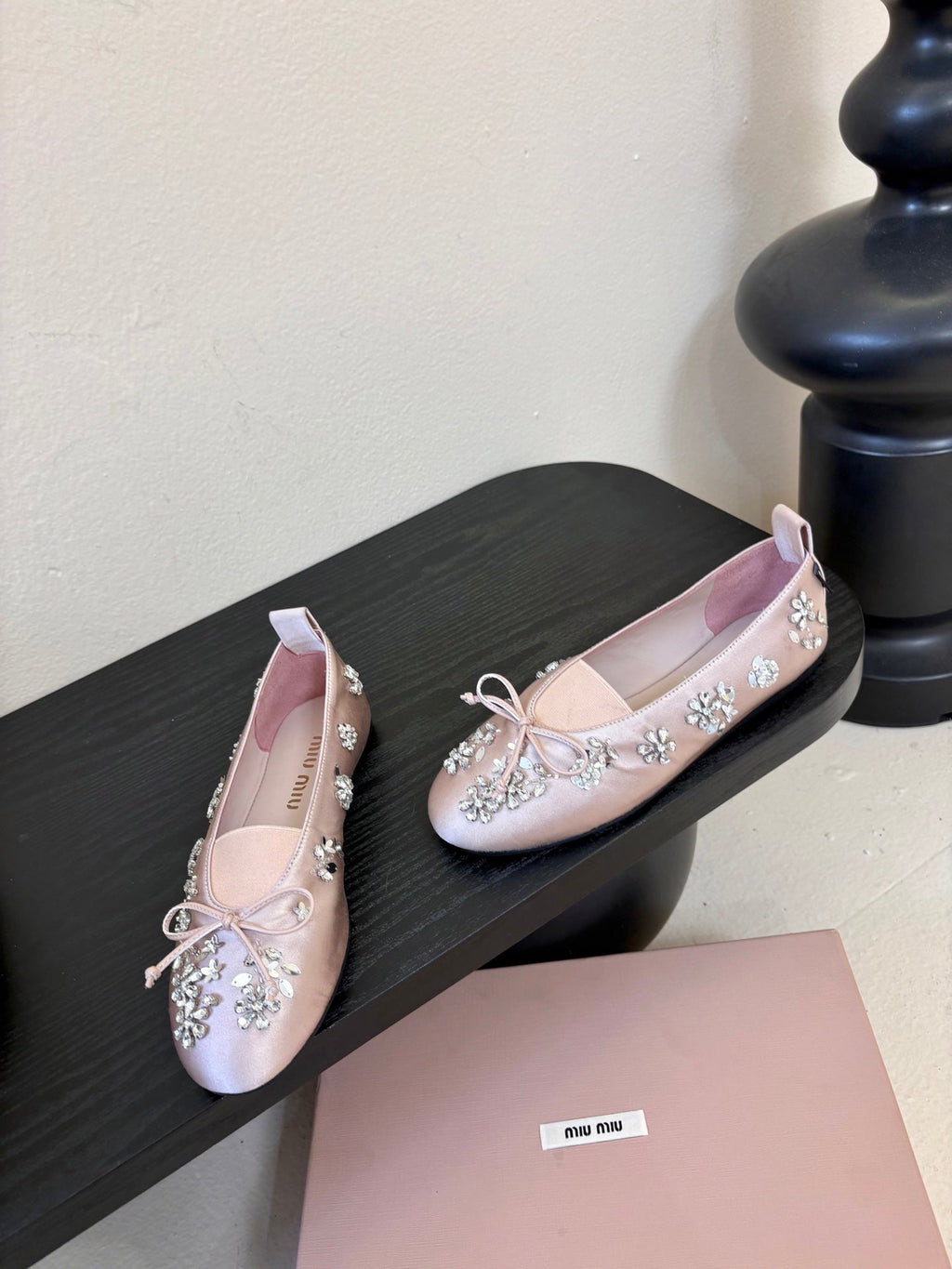 MIUMIU 25S MARY JANE SHOES IN PINK SATIN
