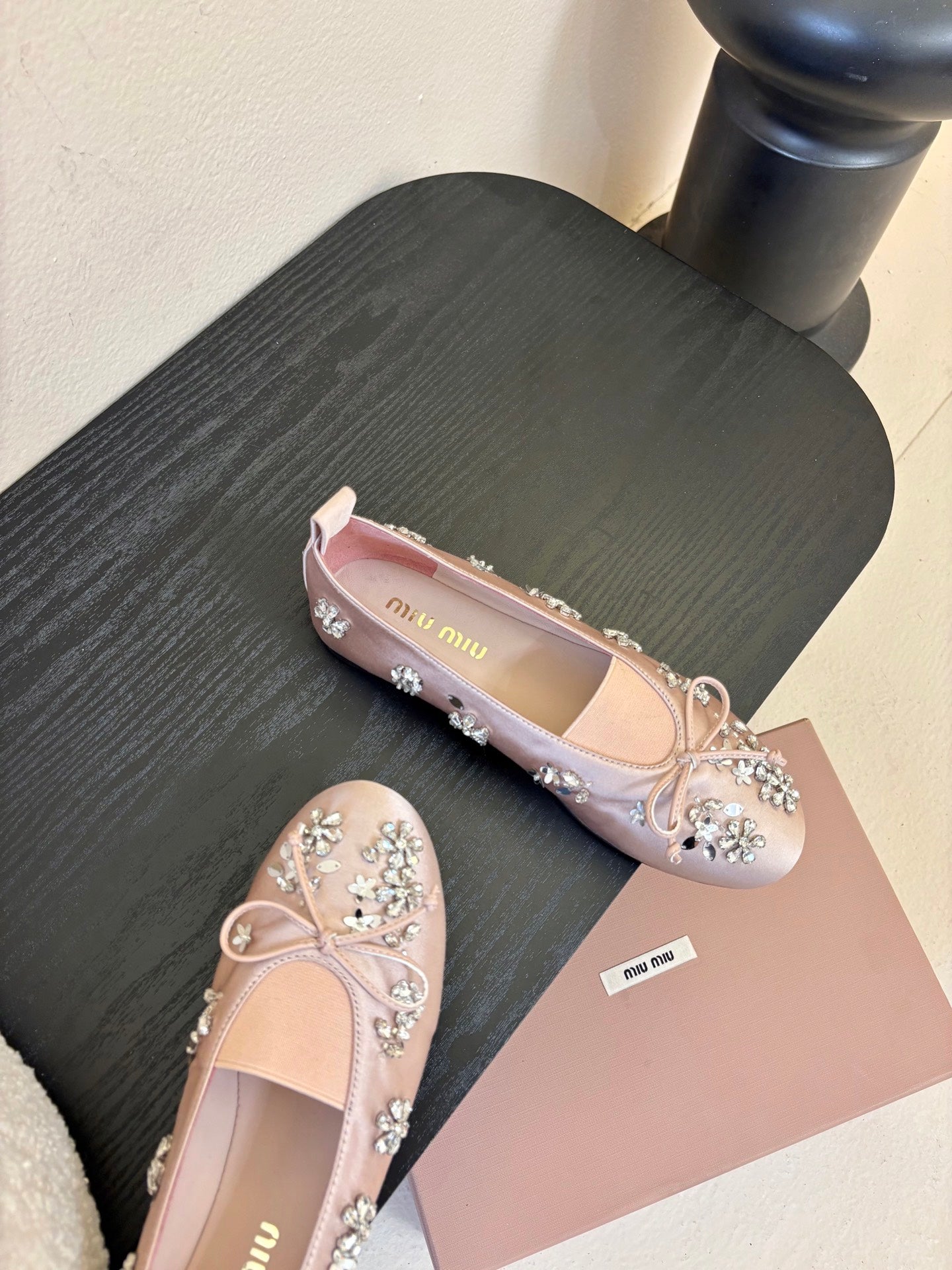 MIUMIU 25S MARY JANE SHOES IN PINK SATIN