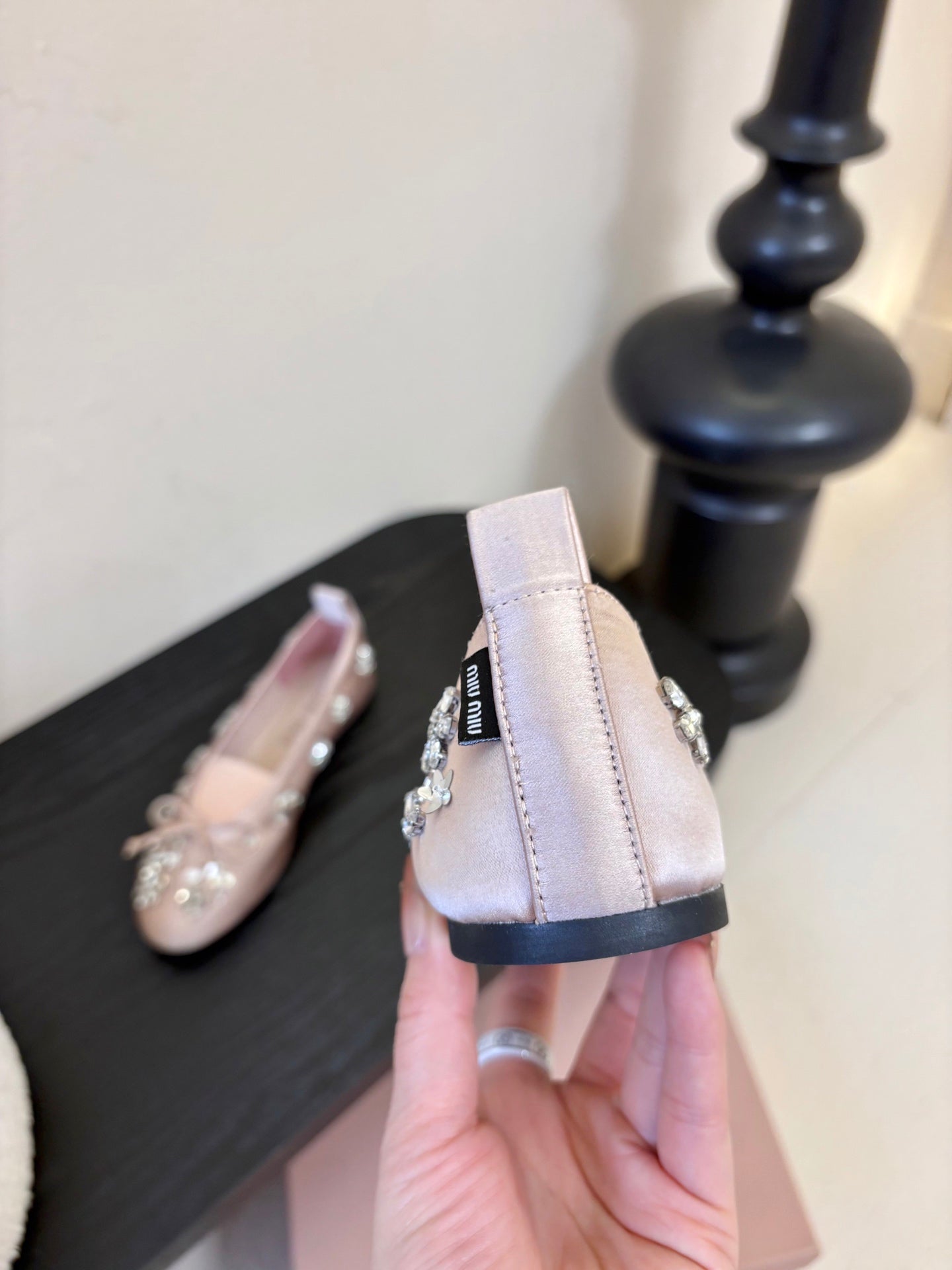 MIUMIU 25S MARY JANE SHOES IN PINK SATIN