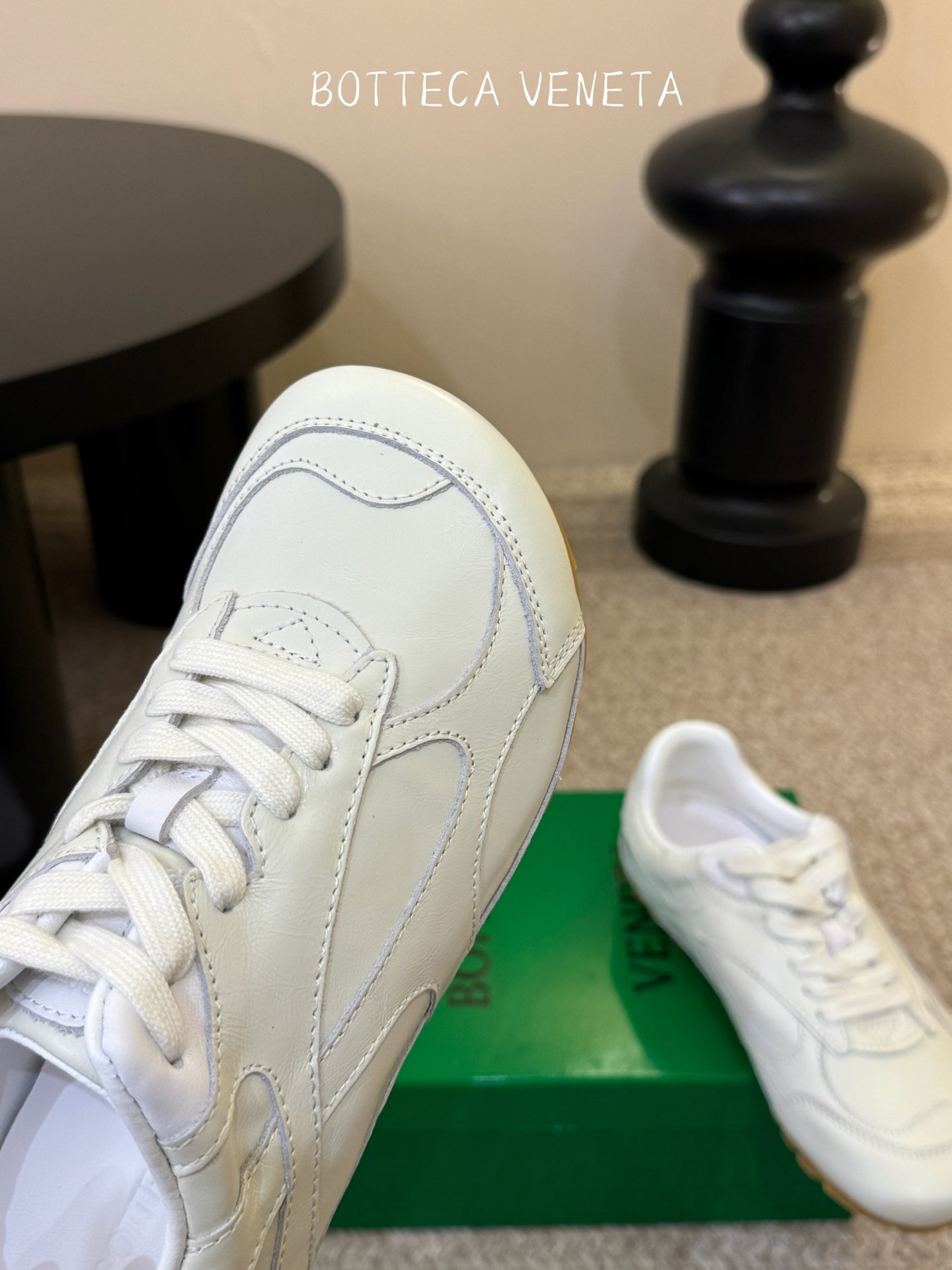 BOTTEGA VENETA 26S SNEAKERS IN WHITE CALFSKIN