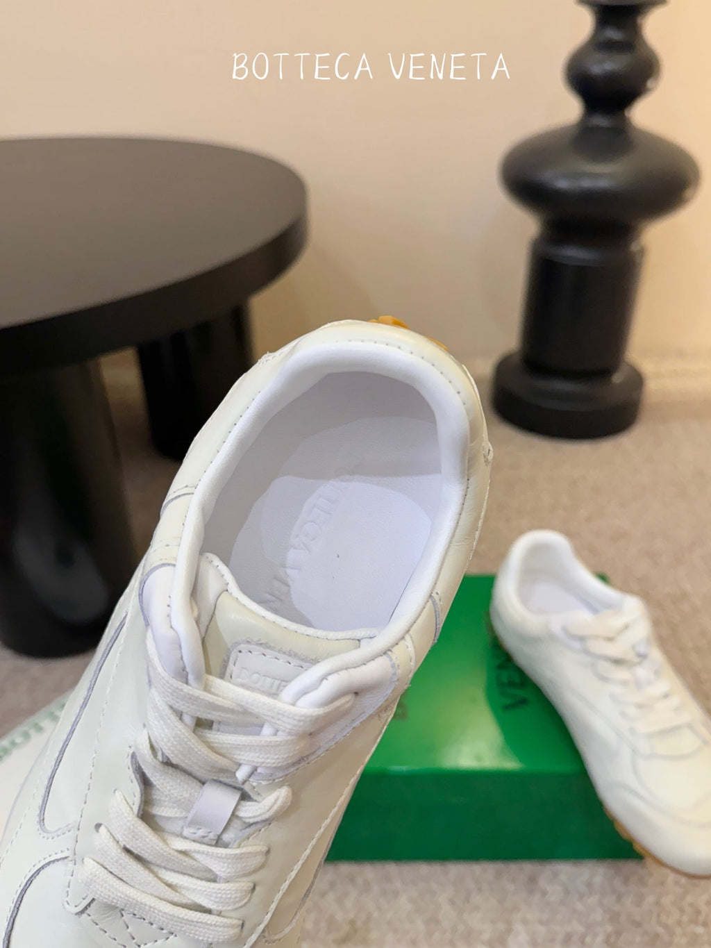 BOTTEGA VENETA 26S SNEAKERS IN WHITE CALFSKIN