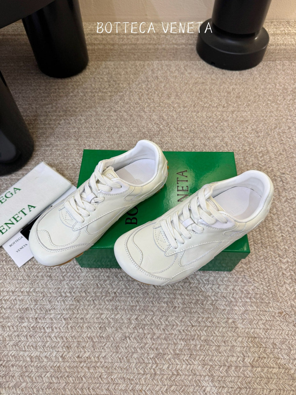 BOTTEGA VENETA 26S SNEAKERS IN WHITE CALFSKIN