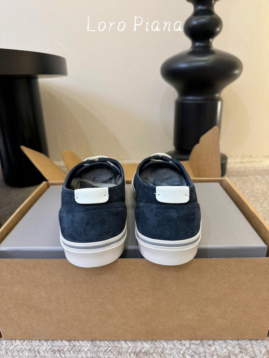 LP 26S LACE-UP SNEAKERS IN NAVY BLUE SUEDE