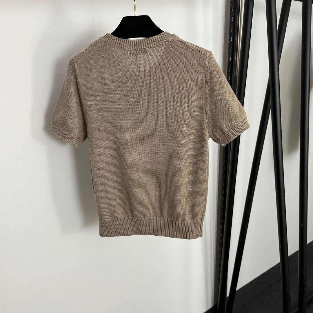 DIOR 26S SHORT-SLEEVE WOOL-BLEND SWEATER 1082