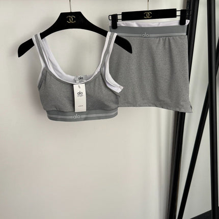 ALO 26S SPORTS BRA & MINI SKIRT SET 211