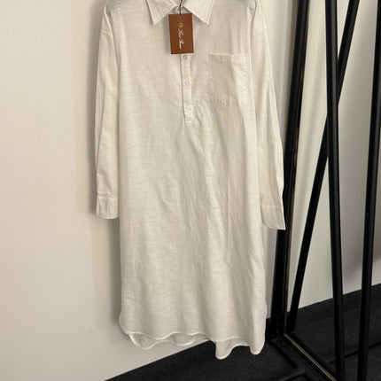 LORO PIANA 26S LONG SLEEVE SHIRT DRESS 812
