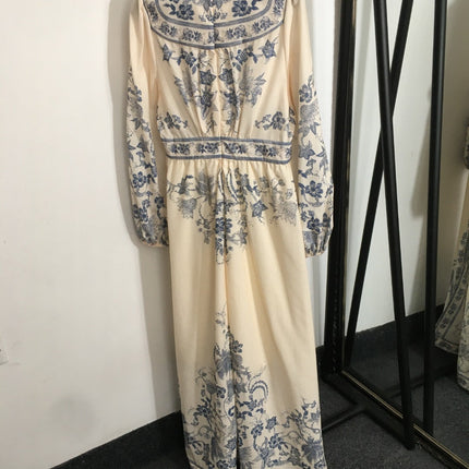 ZIMMERMANN 26S LONG-SLEEVE FLORAL MIDI DRESS 242