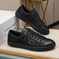 PRA RE-NYLON SNEAKERS IN BLACK LEATHER AND FABRIC
