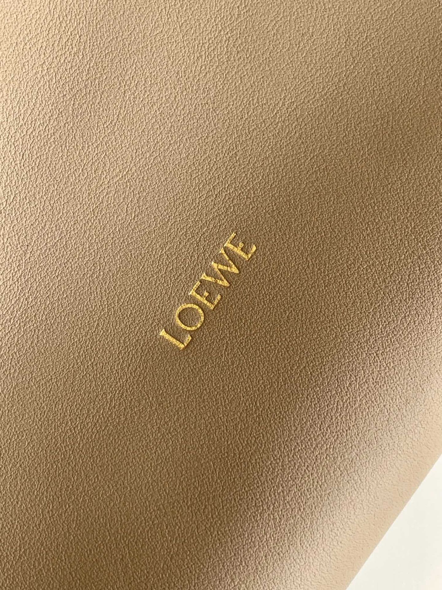 LOEWE FLAMENCO CLUTCH BAG 23 IN BEIGE CALFSKIN