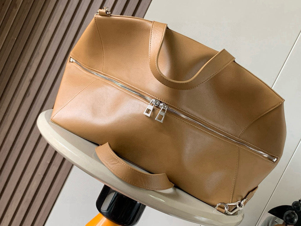LOEWE 26S LARGE PUZZLE FOLD TOTE 59 IN CAMEL BROWN  CALFSKIN