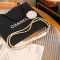 CC CHAIN BELT WITH GOLD HARDWARE AND WHITE CALFSKIN