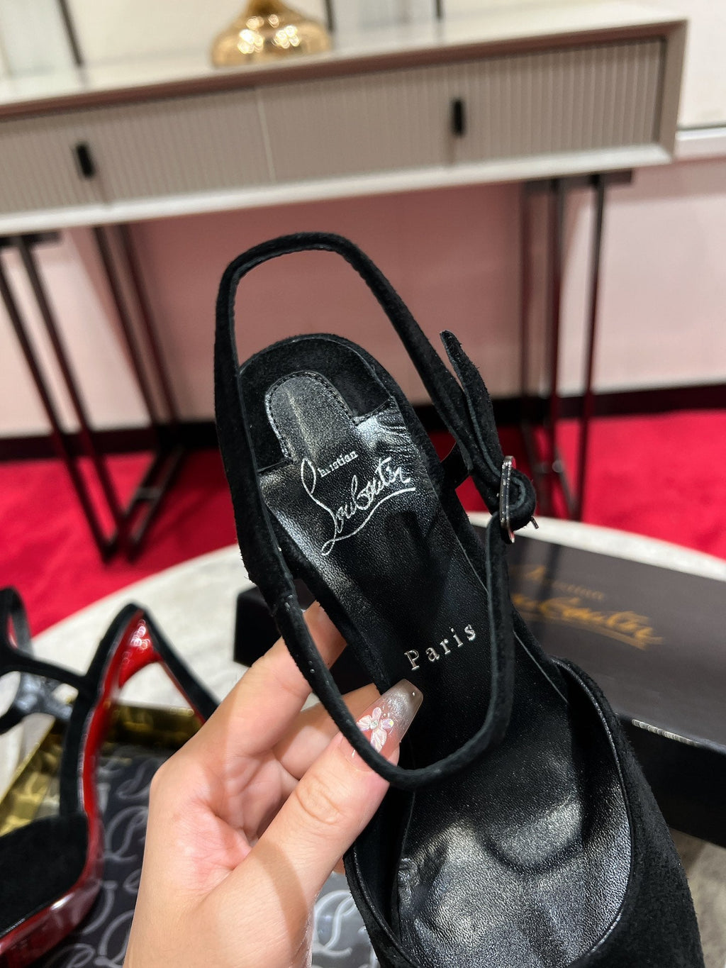 POINTED TOE HIGH HEELS 100MM IN BLACK SUEDE