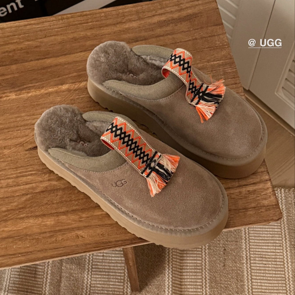 TAZZLE SLIPPER IN MEDIUM BROWN SUEDE