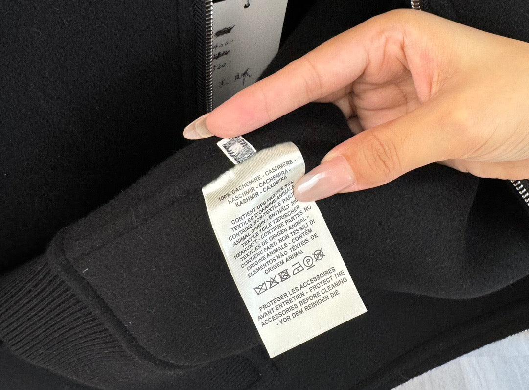 HERMES 25S SHORT CASHMERE COAT 282