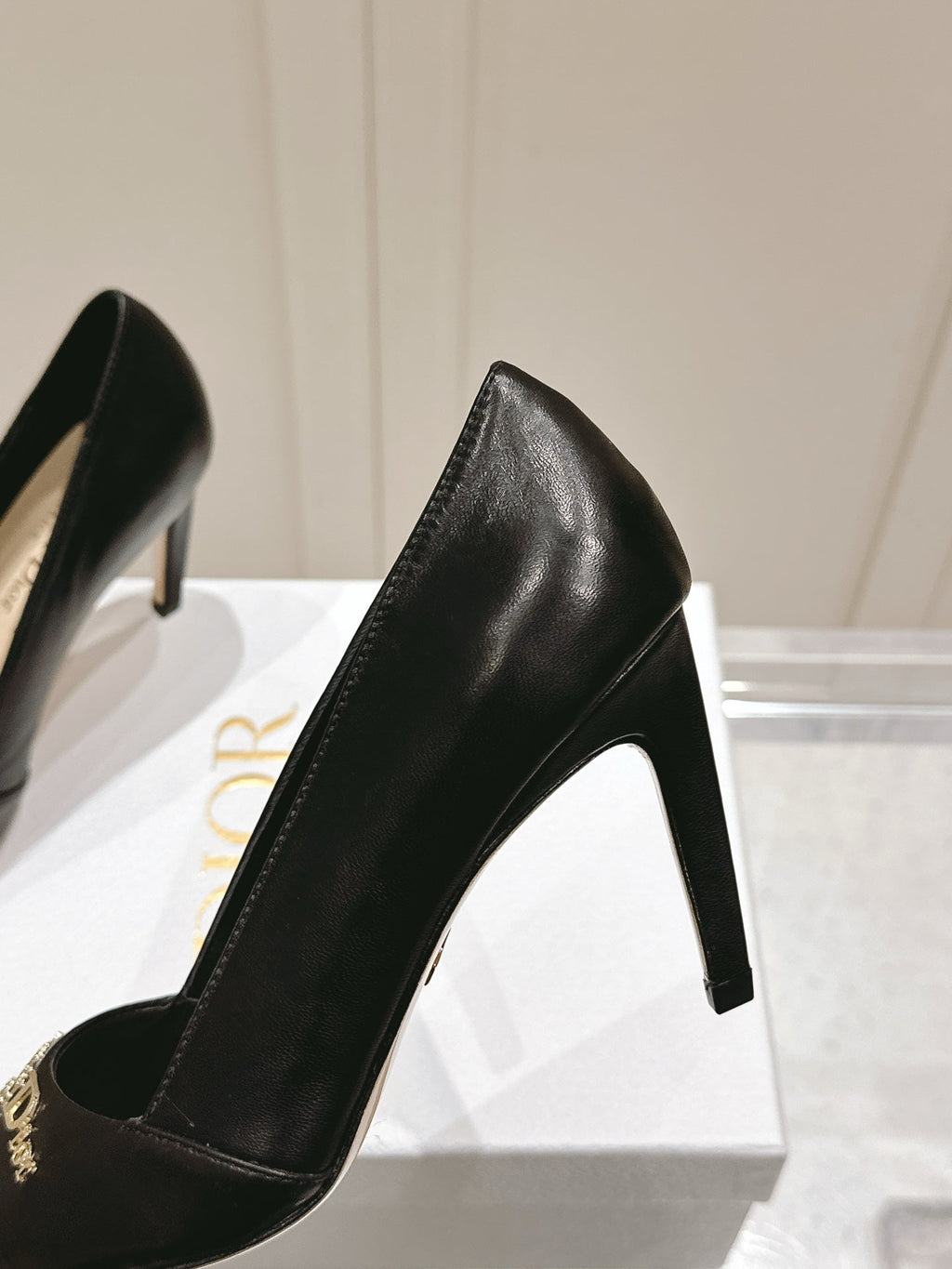 MY DD 25S POINTED TOE PUMP 50MM IN BLACK CALFSKIN