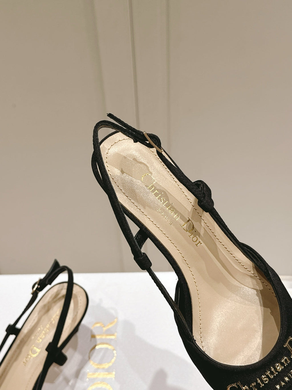 MY DD 25S SLINGBACK PUMP 50MM IN BLACK FABRIC