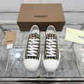 BURBERRY 26S VINTAGE CHECK LOW TOP SNEAKERS IN ARCHIVE BEIGE CANVAS