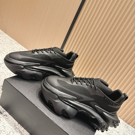 BALMAIN 26S SNEAKERS 60 MM IN BLACK CALFSKIN