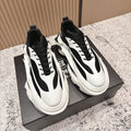 BALMAIN 26S SNEAKERS 60 MM IN WHITE AND BLACK CALFSKIN